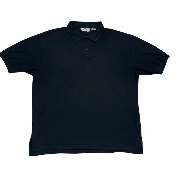Levi's Shirts Vintage 80s Polo T-Shirt Black Collared Short Sleeve Mens XL Retro - Picture 1 of 6
